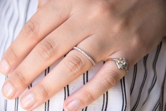 Alliance or blanc 18k tour complet diamants TDD 51